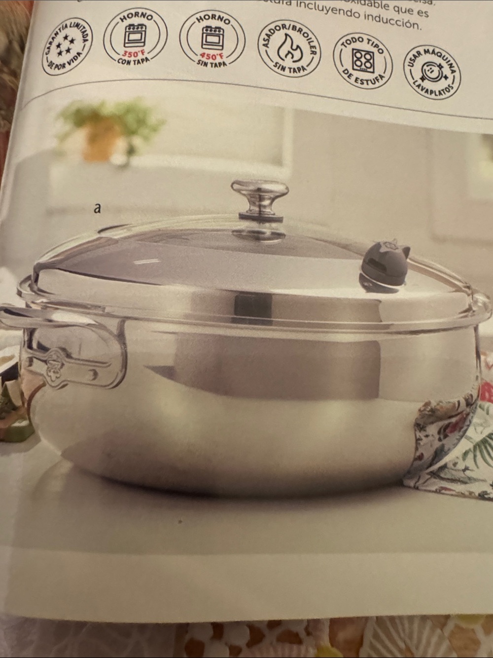 Princess House Stainless Steel Covered Casserole Pan - 5 ply Vida Sana